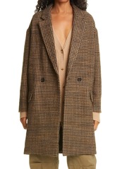 Nili Lotan Dylan Houndstooth Double Breasted Virgin Wool Coat