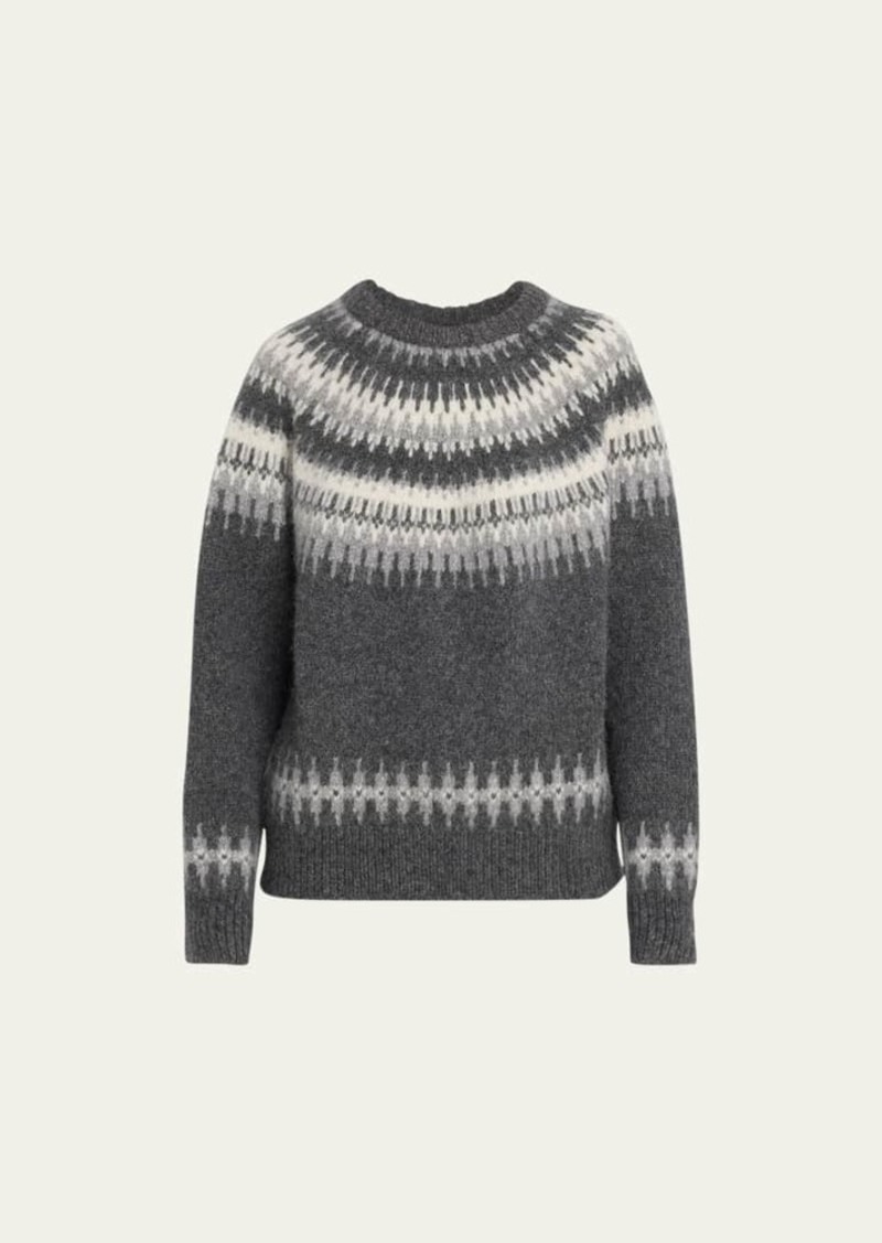 Nili Lotan Genevive Intarsia Alpaca Sweater