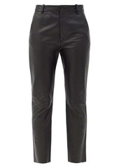Nili Lotan Montauk cropped leather slim-leg trousers