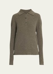 Nili Lotan Ramona Ribbed Polo Wool Sweater