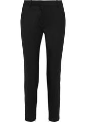 Nili Lotan Woman Leo Wool-blend Twill Slim-leg Pants Black