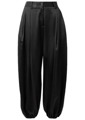 Nili Lotan Woman Lisbon Silk-charmeuse Tapered Pants Black