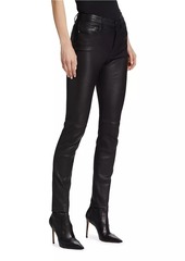 Nili Lotan Nils Mid-Rise Leather Pants