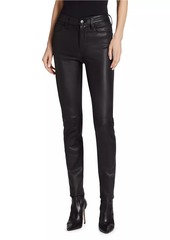 Nili Lotan Nils Mid-Rise Leather Pants