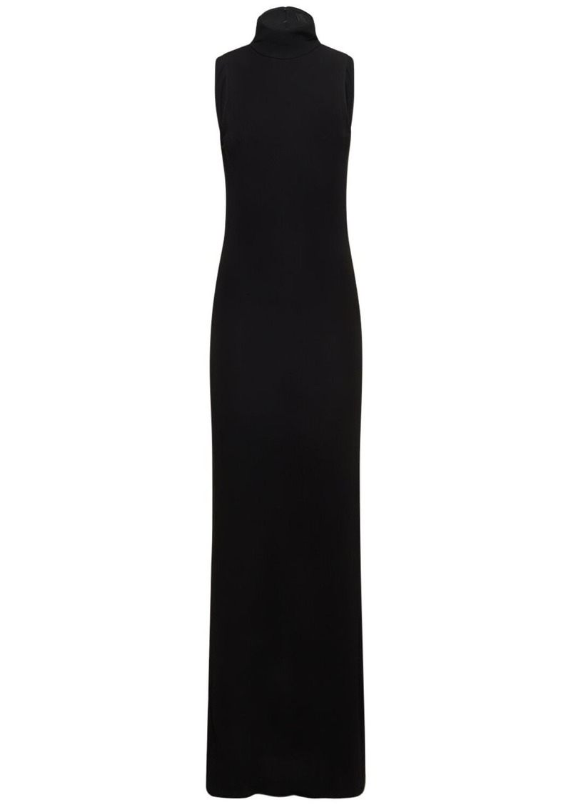 Nili Lotan Reid Viscose Turtleneck Long Dress