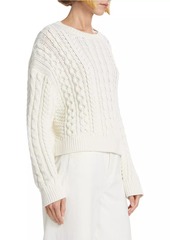 Nili Lotan Rory Cotton Cable-Knit Sweater