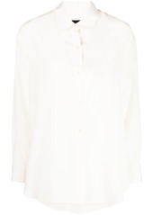 Nili Lotan sheer silk long-sleeved shirt
