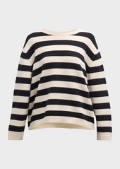 Nili Lotan Striped Cashmere Crewneck Sweater