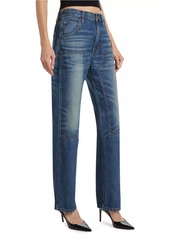 Nili Lotan Welder Mid-Rise Carpenter Straight-Leg Jeans