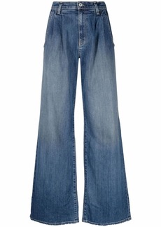 Nili Lotan wide-leg bleach-effect denim jeans
