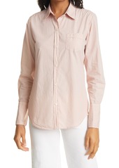 Women's Nili Lotan Long Sleeve Cotton Button-Up Shirt