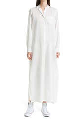 Nili Lotan Sandra Galabeya Long Sleeve Cotton Cover-Up Dress in Ivory at Nordstrom