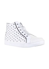 Nina Kimia High Top Sneaker in White Suede at Nordstrom