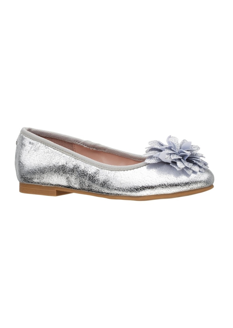 Nina Little Girls Jeanesse Ballet Flats - Silver-Tone Metallic