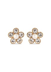 Nina Ricci 1980s daisy faux-pearl earrings