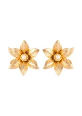 Nina Ricci 1980s pre-owned floral motif clip-on earrings