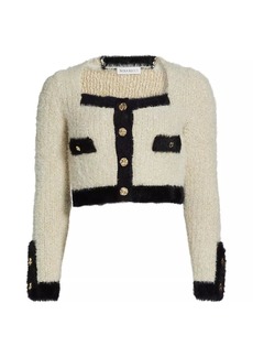 Nina Ricci Cotton-Blend Tweed Knit Cardigan