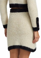 Nina Ricci Cotton-Blend Tweed Knit Miniskirt