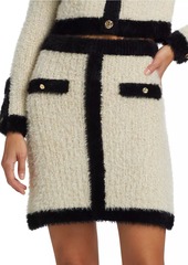 Nina Ricci Cotton-Blend Tweed Knit Miniskirt