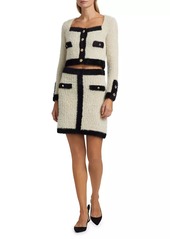 Nina Ricci Cotton-Blend Tweed Knit Miniskirt