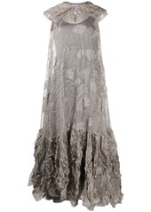 Nina Ricci creased floral maxi dress
