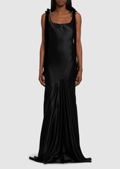 Nina Ricci Flared Satin Long Dress