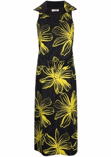 Nina Ricci floral-print sleeveless midi dress