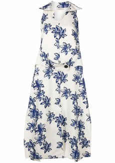 Nina Ricci floral-print spread-collar dress