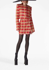 Nina Ricci high-waisted checked tweed miniskirt