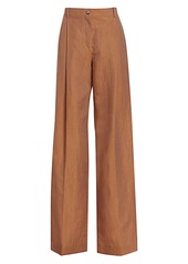 Nina Ricci Linen & Wool Wide-Leg Trousers