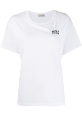 Nina Ricci logo embroidered boxy T-shirt