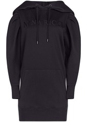 Nina Ricci logo-embroidered hooded dress