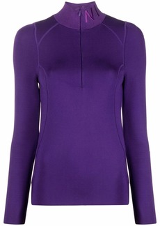 Nina Ricci logo-embroidered knitted top