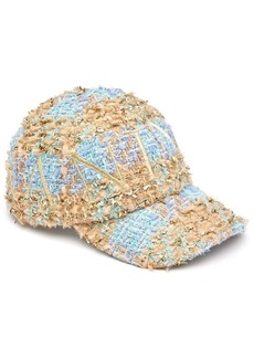 Nina Ricci metallic-thread tweed cap