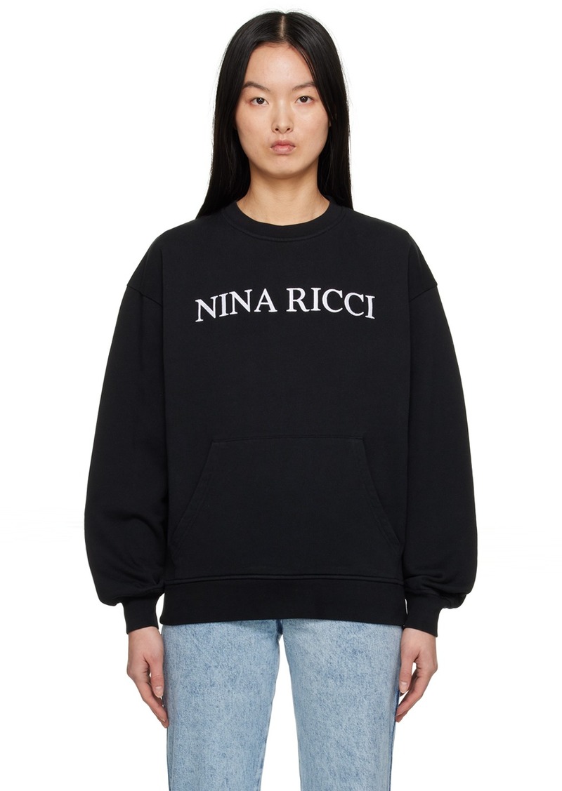Nina Ricci Black Embroidered Sweatshirt