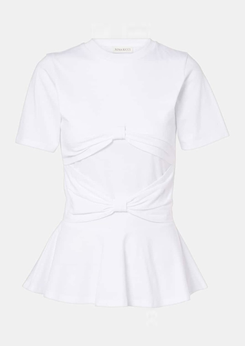 Nina Ricci Bow-detail jersey T-shirt