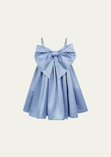Nina Ricci Bow Front Crystal Strap Babydoll Mini Dress