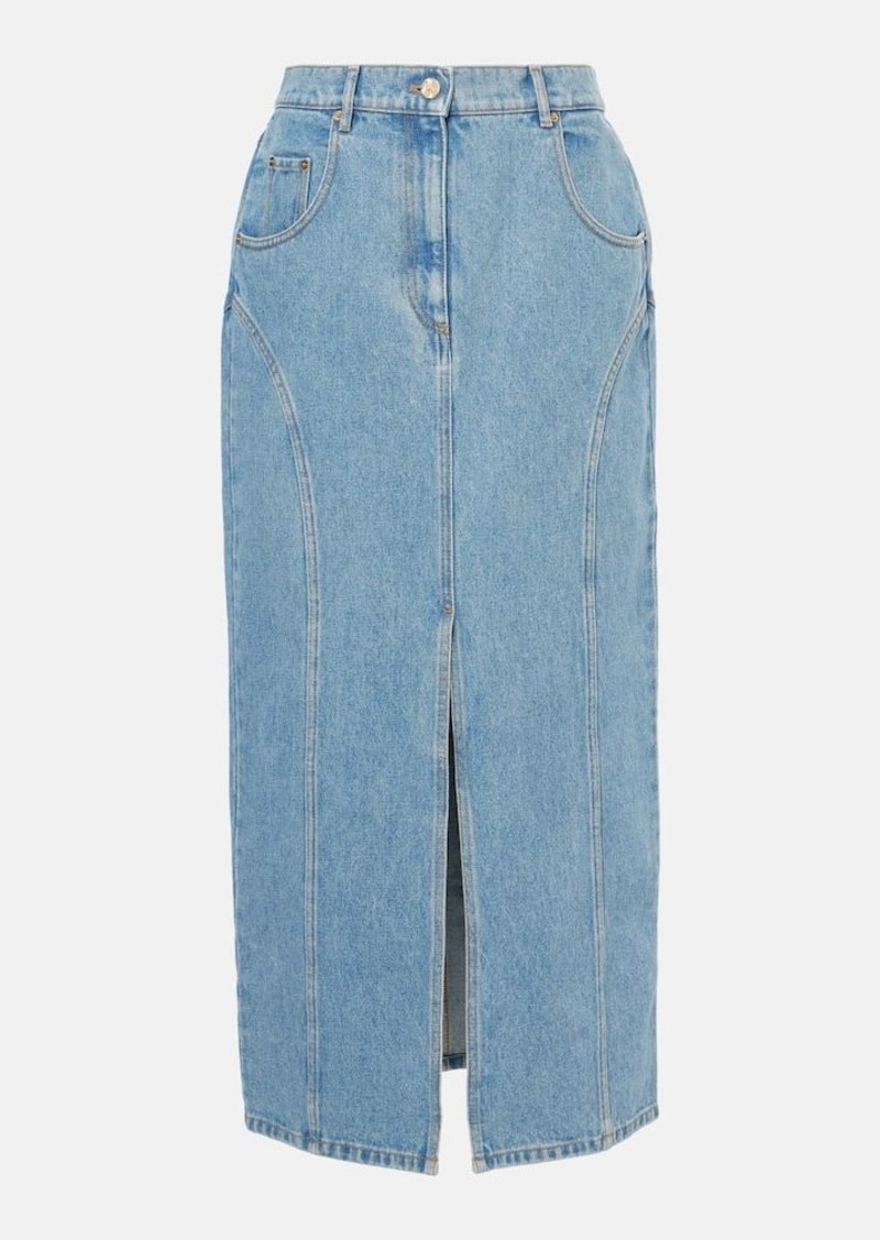 Nina Ricci Denim midi skirt