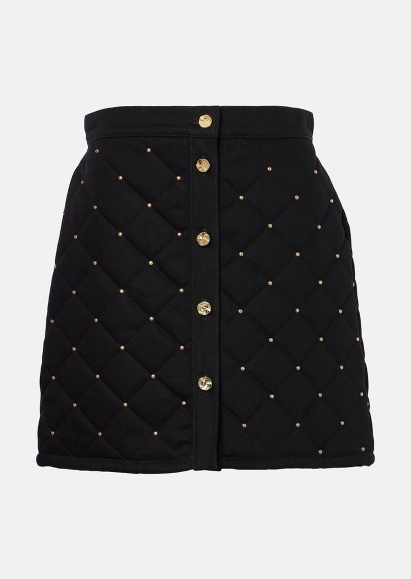 Nina Ricci Embellished denim miniskirt