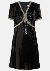 Nina Ricci Embellished sequined minidress