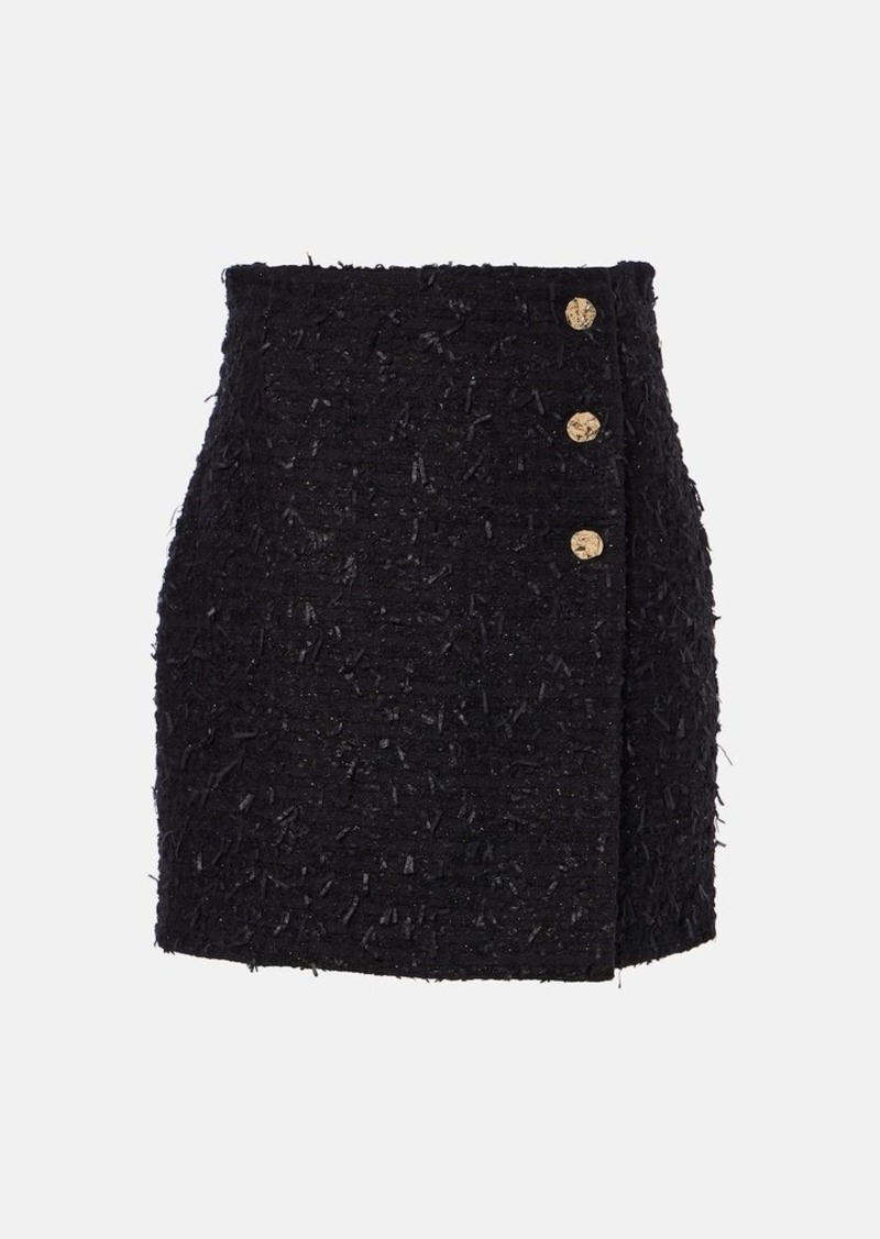 Nina Ricci High-rise cotton-blend tweed miniskirt