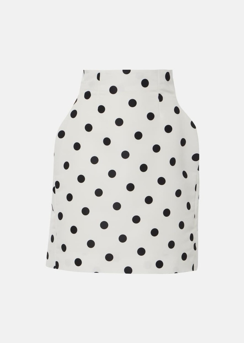 Nina Ricci Polka-dot high-rise taffeta miniskirt