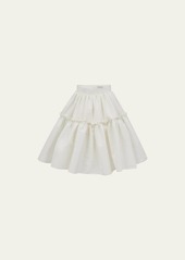 Nina Ricci Tafetta Gathered Babydoll Mini Skirt