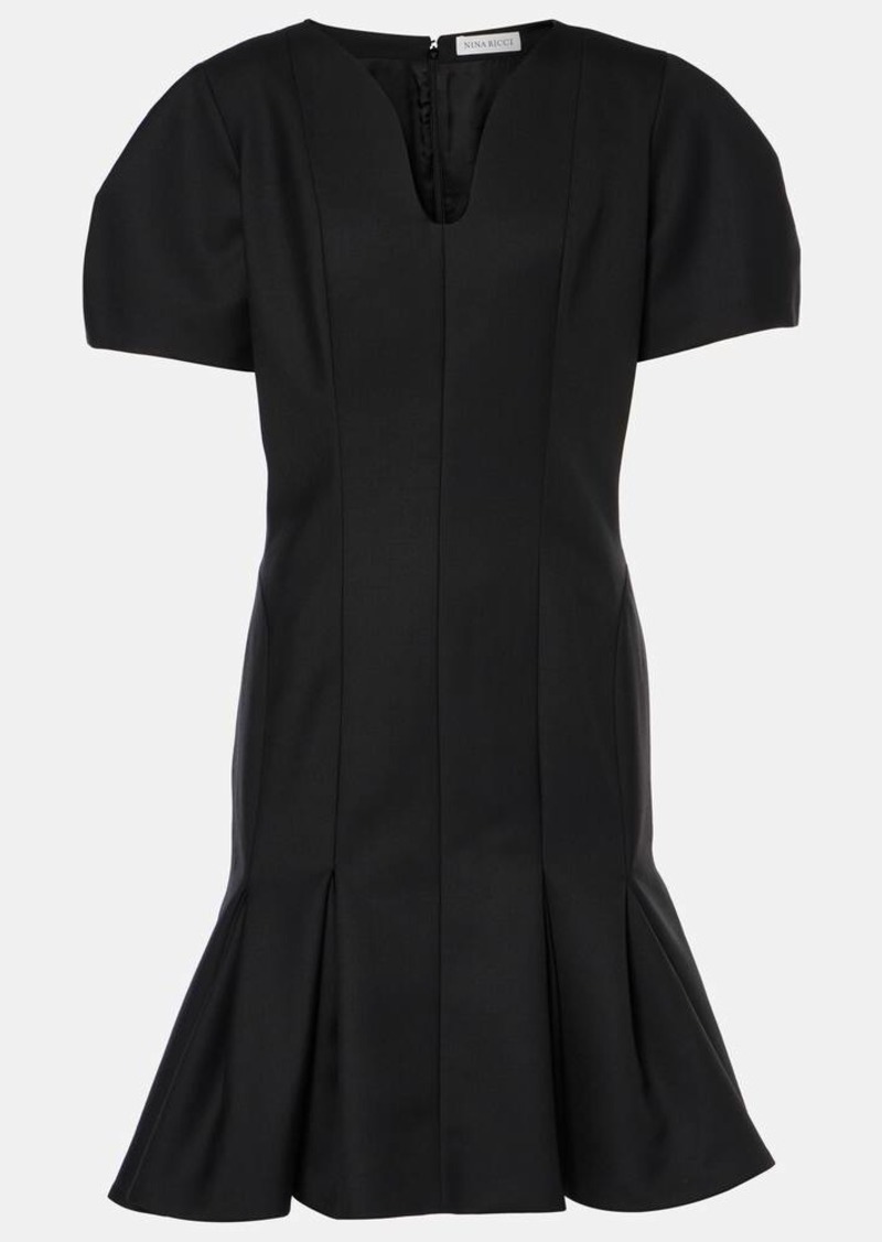 Nina Ricci Wool gabardine midi dress