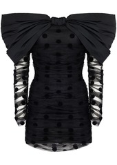Nina Ricci oversized-bow neckline tulle dress