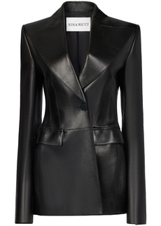 Nina Ricci peak-lapels leather blazer