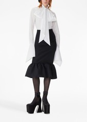 Nina Ricci peplum-hem high-waist skirt