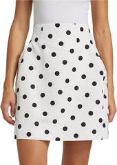 Nina Ricci Polka Dot High-Waist Miniskirt