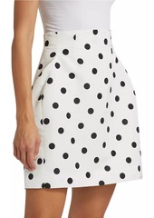 Nina Ricci Polka Dot High-Waist Miniskirt