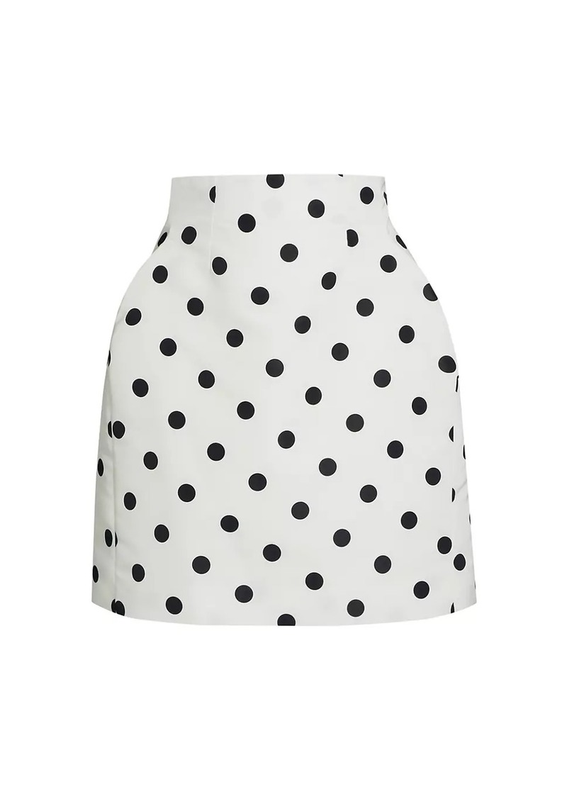 Nina Ricci Polka Dot High-Waist Miniskirt